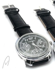 Raketa doppelte Kalender 24 Stunden mechanische Uhr 10