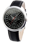 Raketa 24 Stunden Polar mechanische Uhr Handaufzug schwarz