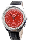 Raketa 24 Stunden Zeit Zonen mechanische Uhr Handaufzug rot